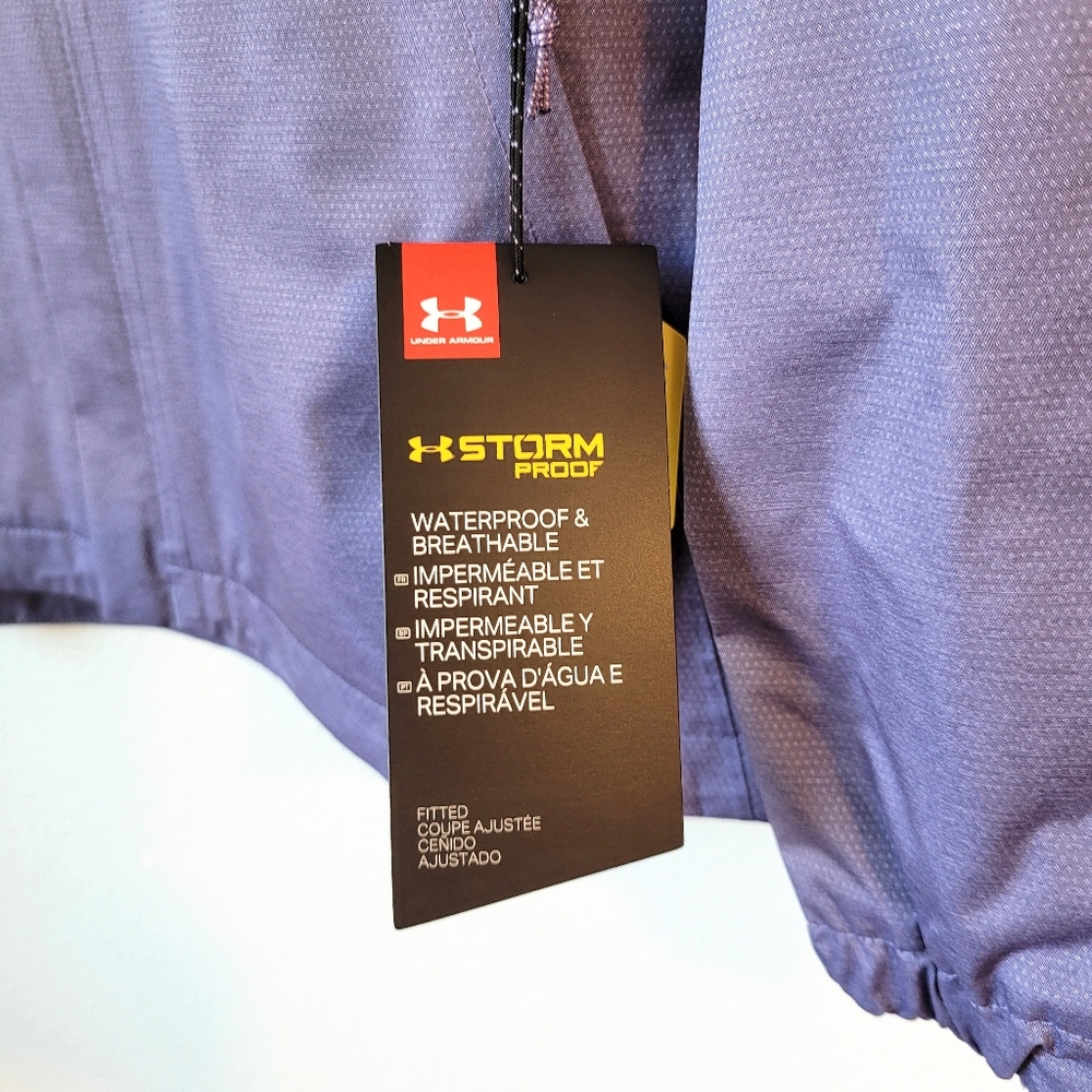 UNDER ARMOUR Storm Proof purple rain jacket NEW Size XS - Picture 8 of 9